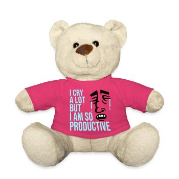 I Cry A Lot But I Am So Productive Lustig Emotion - Teddy - Pink - Vorne