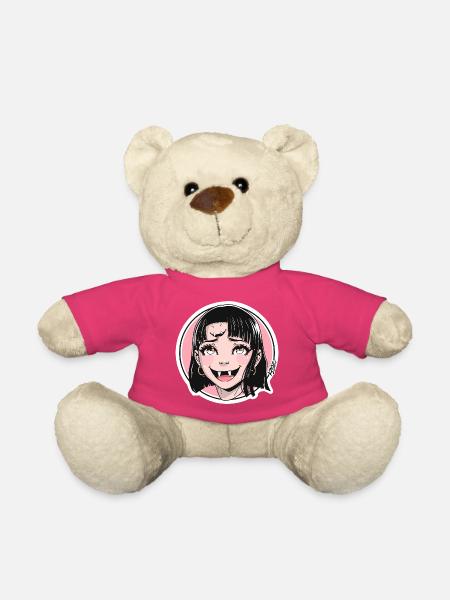 Vampirmädchen Pop Art Sticker - Teddy - Pink