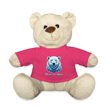 Polar Bear Glacier Aesthetic Polygon - Teddy Bear - pink - Front