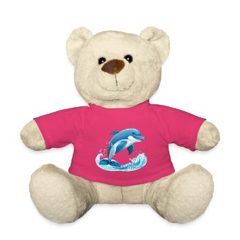 Delfin Wasserkraft Illustration - Teddy - Pink - Vorne