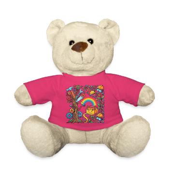 Colorful Workshop Renovate Wonderland Kids Motif - Teddy Bear - pink - Front