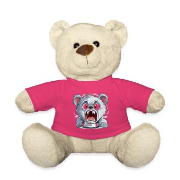 Ours de dessin animé en colère - Nounours - rose - Devant