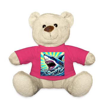 Requin - Nounours - rose - Devant