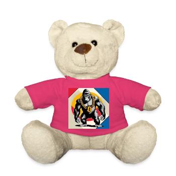 Bitcoin Gorilla Kettenheld - Teddy - Pink - Vorne