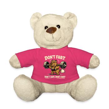 Lustiges Gym Capybara - Don't Fart - Gewichtheben - Teddy - Pink - Vorne