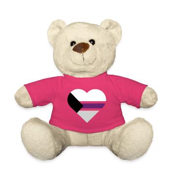 Drapeau de la fierté Cœur · Démisexuel - Nounours - rose - Devant