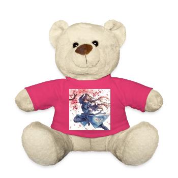 Kirschblüten-Ninja im Blitzangriff - Teddy - Pink - Vorne