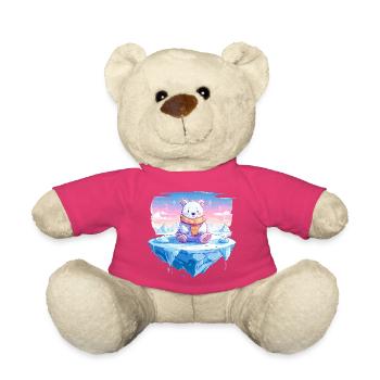Les aurores boréales sur la glace - Nounours - rose - Devant