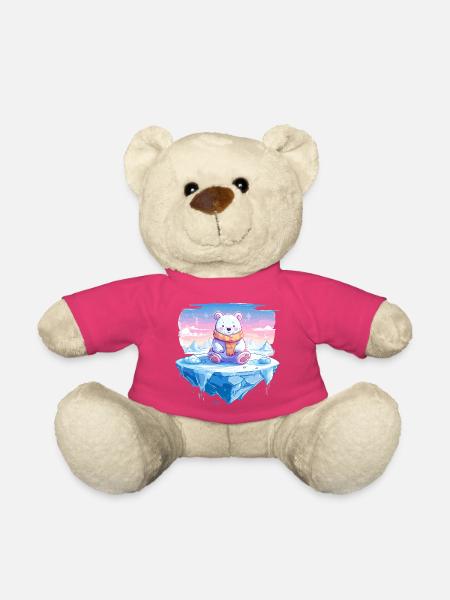 Polarlicht-Bär auf Eis - Teddy - Pink