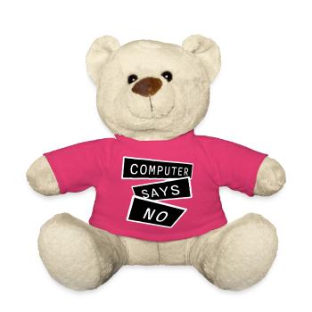 Computer Says No Lustig Programmierer Nerd Technik - Teddy - Pink - Vorne