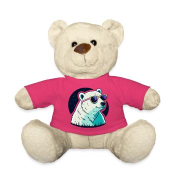 Neon polar bear sunglasses - Teddy Bear - pink - Front