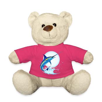 Blauer Marlin-Schwertfisch springt aus dem Ozean - Teddy - Pink - Vorne