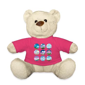 Circular Landscapes Day Night Collection - Teddy Bear - pink - Front