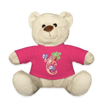 Muscular Chili Cartoon Pepper Gewichte heben - Teddy - Pink - Vorne