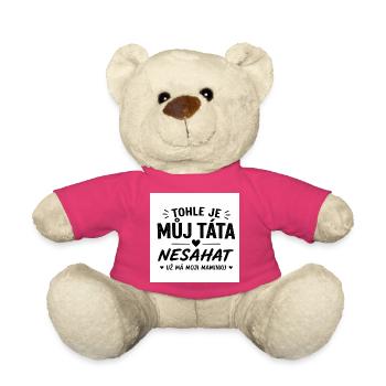Mein Papa, nicht anfassen – Mama geschützt - Teddy - Pink - Vorne