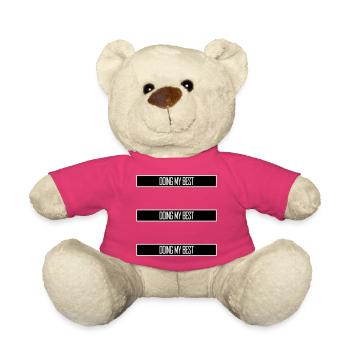 Je fais mon meilleur dicton motivant honnête et drôle - Nounours - rose - Devant