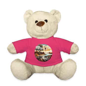 Rêve rond Mer tourbillonnante - Nounours - rose - Devant
