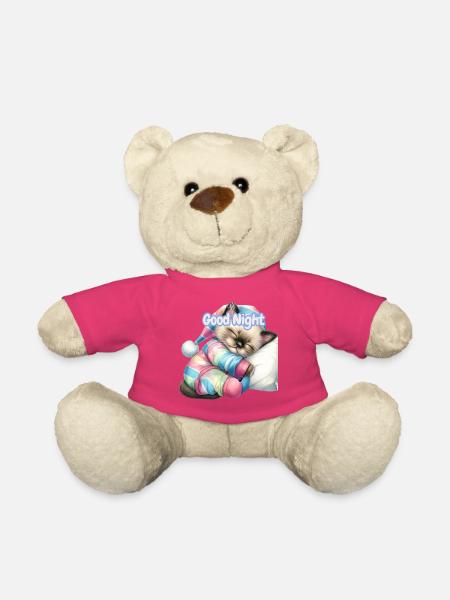 Pastel Kitten Gute Nacht - Teddy - Pink
