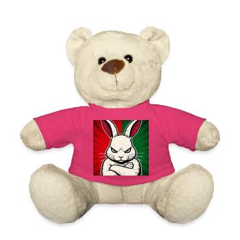Hase mit Null-Bock auf Weihnachten - Teddy - Pink - Vorne