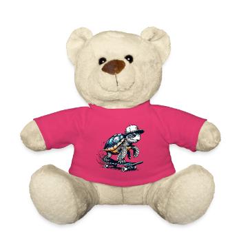 Techno Skater Schildkröte - Teddy - Pink - Vorne