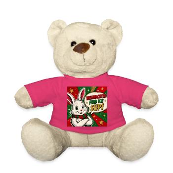 Weihnachtshase . 1 - Teddy - Pink - Vorne