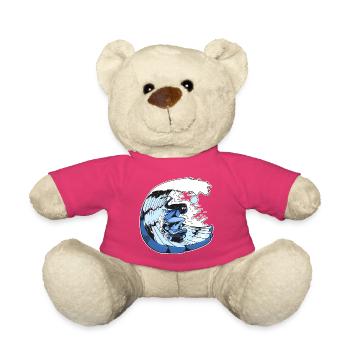 Kapuzenbekleideter Skater auf der Welle - Teddy - Pink - Vorne