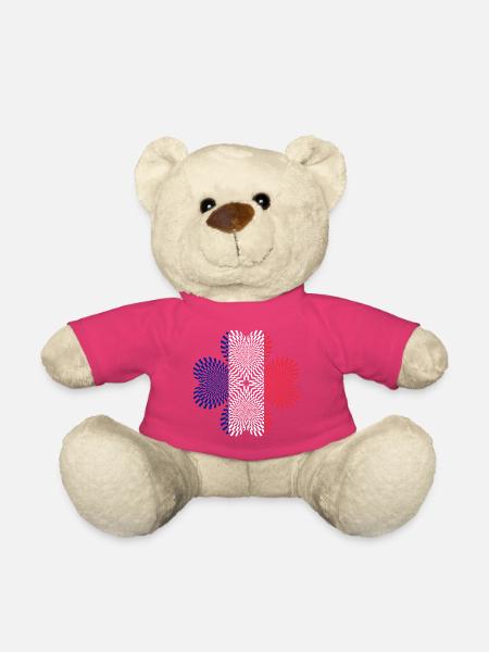 Dreifarbige Flaggenspiralen - Teddy - Pink
