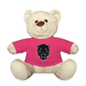Panthère Noire Mascotte Logo Sport Gaming - Nounours - rose - Devant