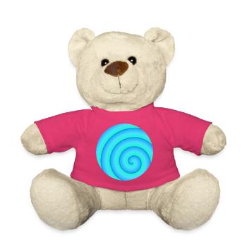 Blau-Grüne Spirale - Teddy - Pink - Vorne