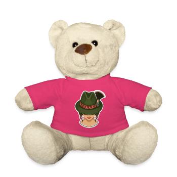 Girl mit Jagdhut und Gamsbart . 3 - Teddy - Pink - Vorne