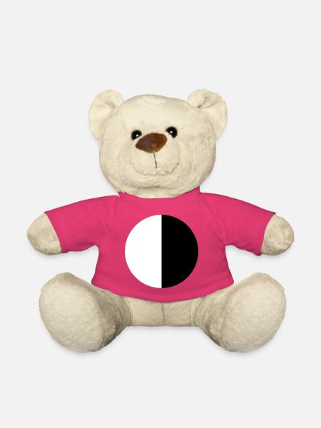 Halbmond Blockgrafik Weiß und Schwarz - Teddy - Pink