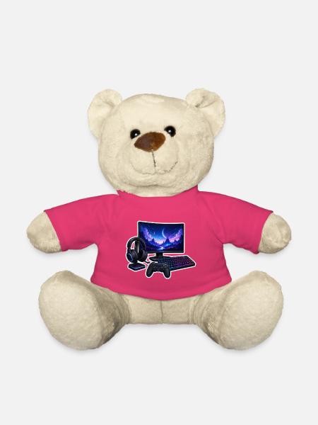 Neon Gaming Setup mit RGB-Licht - Teddy - Pink