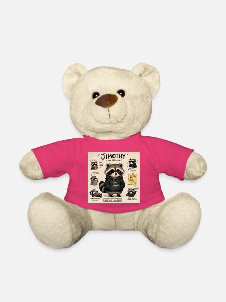 Timothy, der Waschbär im Hoodie - Teddy - Pink