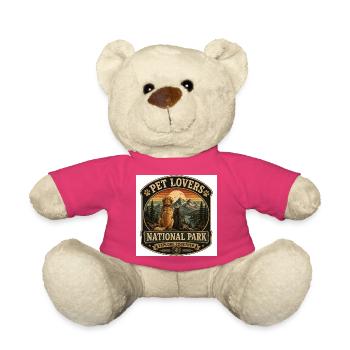 Pet Lovers National Park – Vintage Outdoor T-Shirt - Teddy - Pink - Vorne