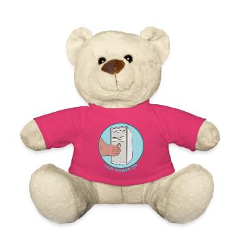 Technologie drôle d’alimentation paresseuse sur PC rétro Tower Toe Press - Nounours - rose - Devant
