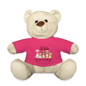 Hinter jeder guten Frau stehen viele Hunde - Teddy - Pink - Vorne