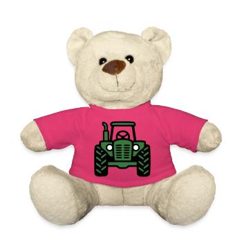 Logo de vue frontale du tracteur - Nounours - rose - Devant