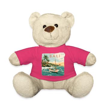 Bateau tropical de Bali au coucher du soleil - Nounours - rose - Devant
