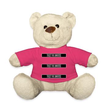 Trust The Universe Spiritual Universe Quote Logo - Teddy Bear - pink - Front