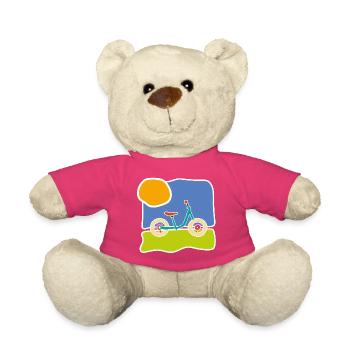 Buntes Kinderrad – Fahrt und Freiheit - Teddy - Pink - Vorne