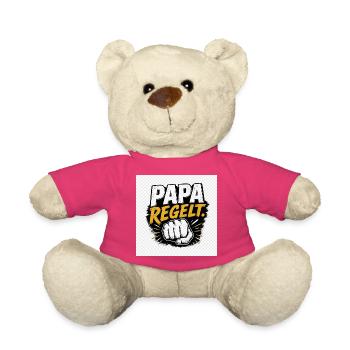 Papa regelt Kraftvoller Comicstil - Teddy - Pink - Vorne