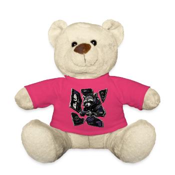 Waschbär im Neon-Gaming-Mode - Teddy - Pink - Vorne