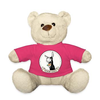 Team Esel | Lustiger Esel mit Möhre für Eselfans - Teddy - Pink - Vorne