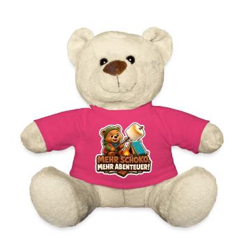 Camping Bär mit Schoko Abenteuer am Lagerfeuer - Teddy - Pink - Vorne
