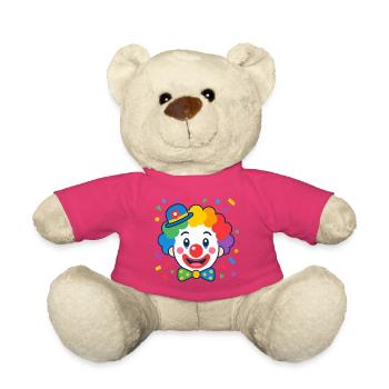 Geometric Clown – Colorful Kids Design Vector - Teddy Bear - pink - Front