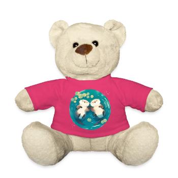 Loutre mignonne anniversaire de Saint-Valentin Couple anniversaire de mariage - Nounours - rose - Devant