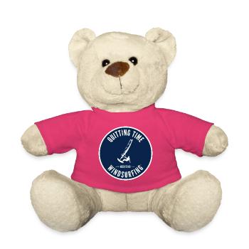 Quitting Time Windsurfing Emblem - Teddy Bear - pink - Front
