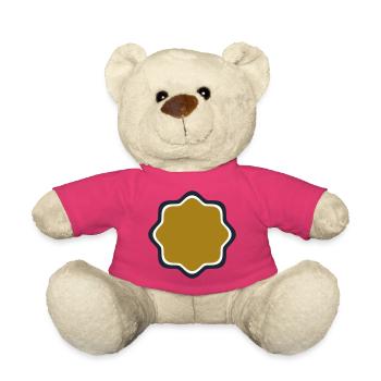 Emblem Frame Gold - Custom Text - Teddy Bear - pink - Front