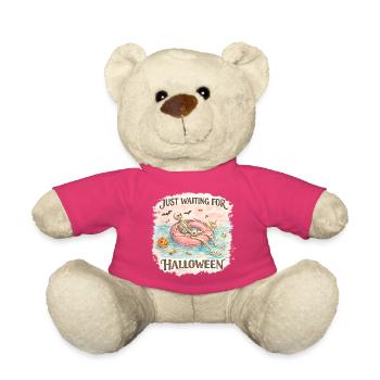 Attendant l’anticipation du squelette d’Halloween - Nounours - rose - Devant