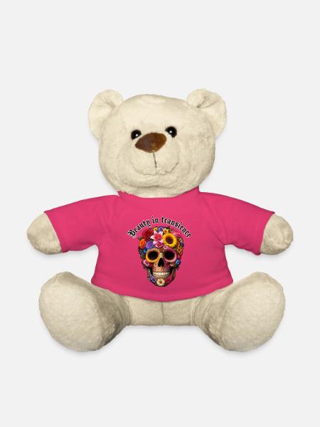 Transgender Blumen-Skull - Teddy - Pink